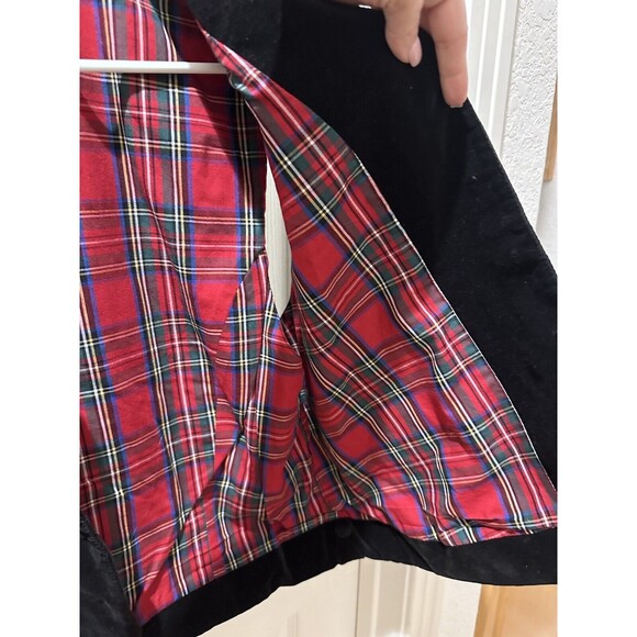 Vintage Karen Scott Vest Women's Large Black Christmas Velvet Button Vest Snow - Picture 3 of 9